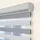 Magic Screen สำเร็จรูป DIY (RS101) ม่านม้วน เมจิกสกรีน มู่ลี่ ดูโอสกรีน ซีบร้าสกรีน ซีบร้าไบลนด์ ม่าน2ชั้น โซ่ดึง สีเทา Zebra Blind(พรีออเดอร์ 7 วัน)